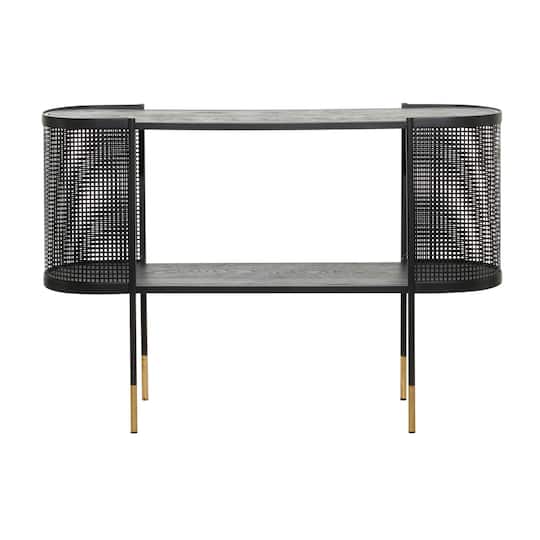 Black Contemporary Metal Console Table